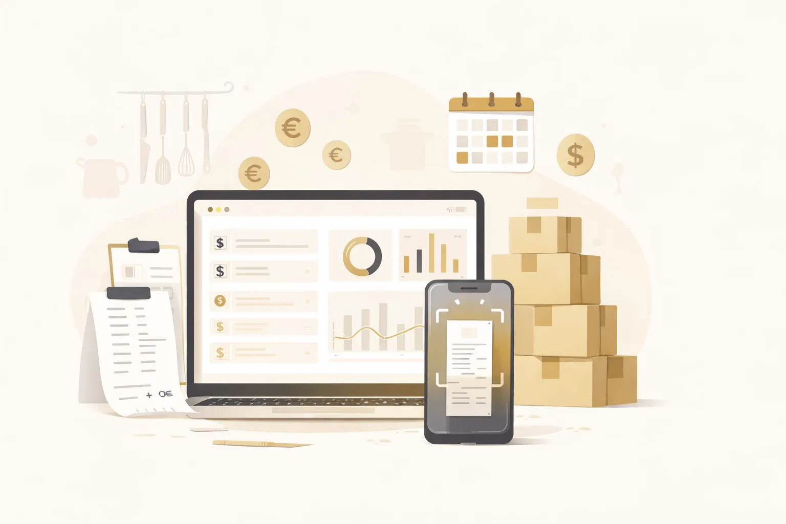 GastroKalk Dashboard und mobile App